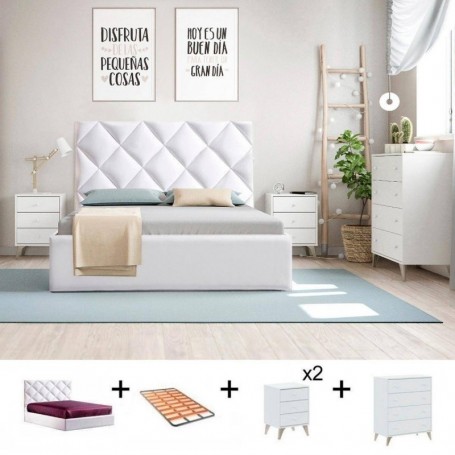 Pack Quarto Completo Sweet c/ Cama Texas + Estrado (200x160cm)