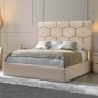 Pack Cama Yasmin (Veludo Beige) + Estrado (190x140cm)