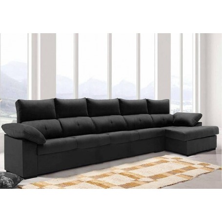 Sofá 4L + Chaise Long Reversível Elegant (360x160cm)