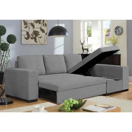 Sofá 2L + Chaise Long c/ Cama Plate (245x150cm)