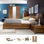 Pack Quarto Completo German c/ Roupeiro + Estrado (200x160cm)