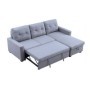 Sofá 2L + Chaise Long Reversível c/ Cama HD-6081 (229x148cm)