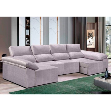 Sofá 2L + Dupla Chaise Long c/ Cama Santiago (320x150cm)