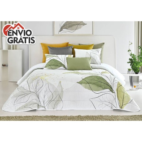 Conjunto de Colcha Angela 250x260cm - Verde (c/ Entrega GRÁTIS)