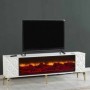 Base TV Madrid c/ Ef. Lareira e Sis. Som Inc. (180x58x36cm)