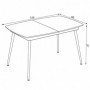 Mesa de Jantar Extensível Yense 125 (165/125x75x80cm)