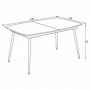 Mesa de Jantar Extensível Yense 145 (145/185x75x90cm)