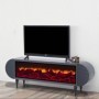 Base Tv c/ Ef. Lareira e Sis. Som Inc. Liva (180x60x36cm)