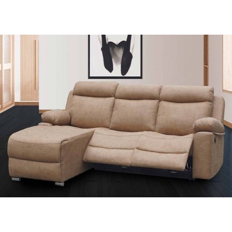 Sofá 2L + Chaise Long Relax c/ Função Elétrica Menfis (276x187cm)