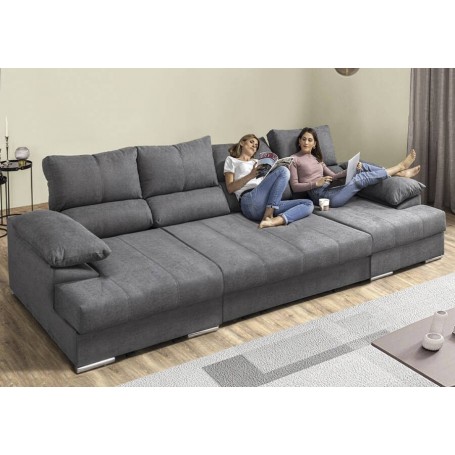 Sofá 2L c/ Dupla Chaise Afrodite (380x150cm)