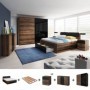 Pack Quarto Completo Galaxy (Castanho) c/ Roupeiro (200x160cm)